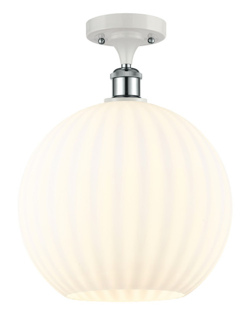 Innovations - 516-1C-WPC-G1217-12WV - LED Semi-Flush Mount - Ballston - White Polished Chrome