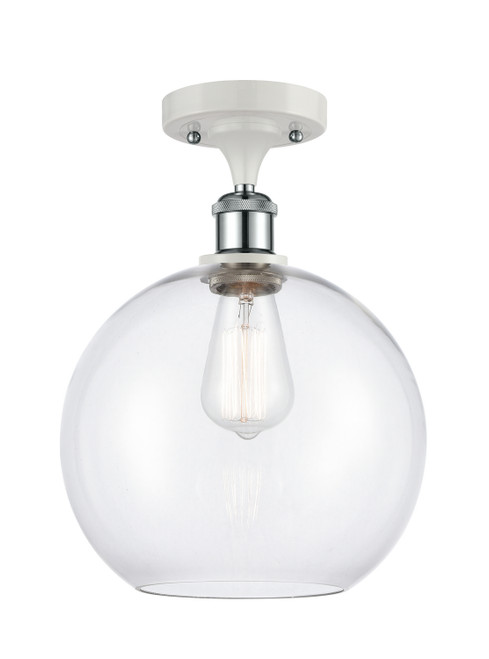 Innovations - 516-1C-WPC-G122-10 - One Light Semi-Flush Mount - Ballston - White Polished Chrome