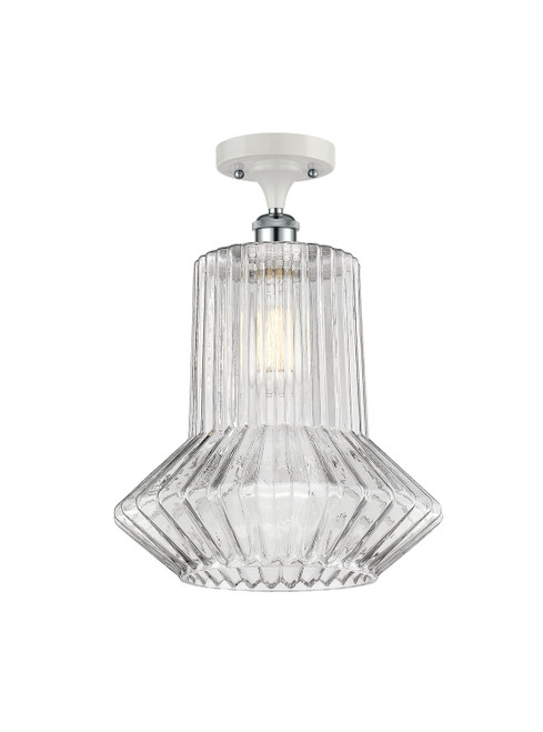 Innovations - 516-1C-WPC-G212-LED - LED Semi-Flush Mount - Ballston - White Polished Chrome