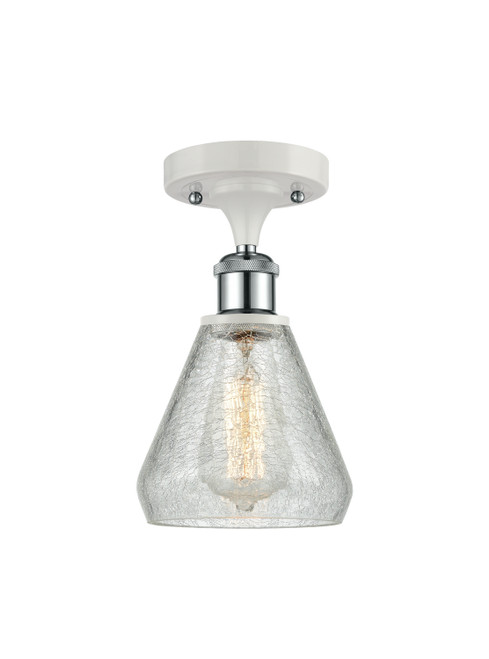 Innovations - 516-1C-WPC-G275 - One Light Semi-Flush Mount - Ballston - White Polished Chrome