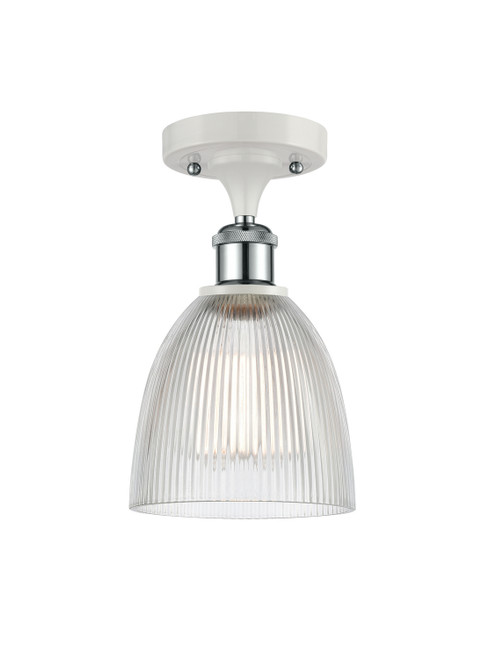 Innovations - 516-1C-WPC-G382-LED - LED Semi-Flush Mount - Ballston - White Polished Chrome