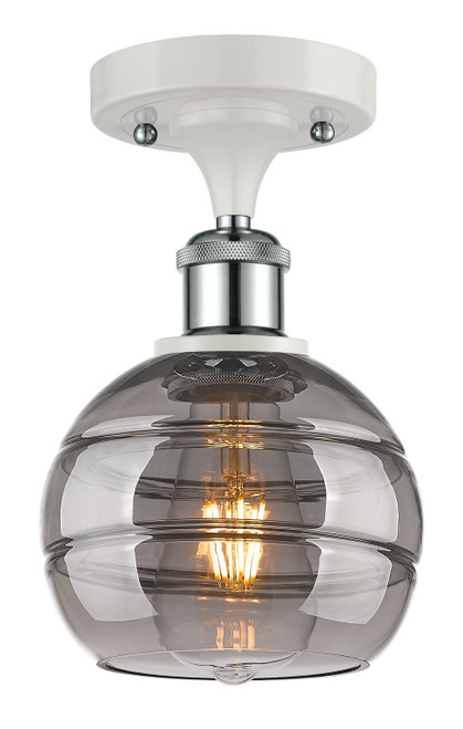 Innovations - 516-1C-WPC-G556-6SM - One Light Semi-Flush Mount - Ballston - White Polished Chrome