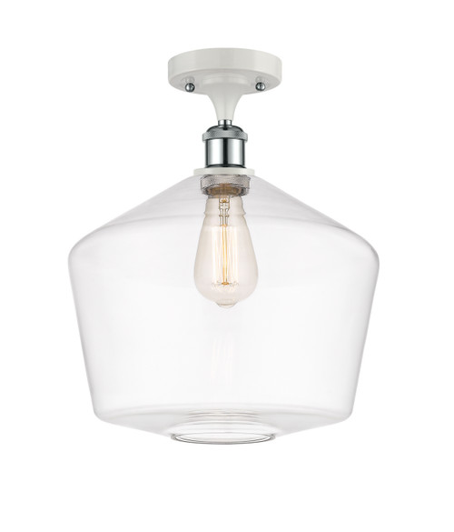 Innovations - 516-1C-WPC-G652-12-LED - LED Semi-Flush Mount - Ballston - White Polished Chrome