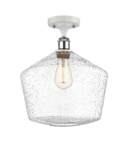 Innovations - 516-1C-WPC-G654-12 - One Light Semi-Flush Mount - Ballston - White Polished Chrome