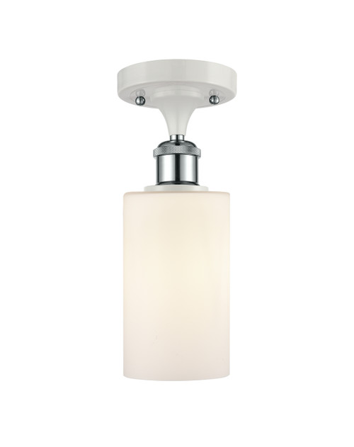 Innovations - 516-1C-WPC-G801 - One Light Semi-Flush Mount - Ballston - White Polished Chrome