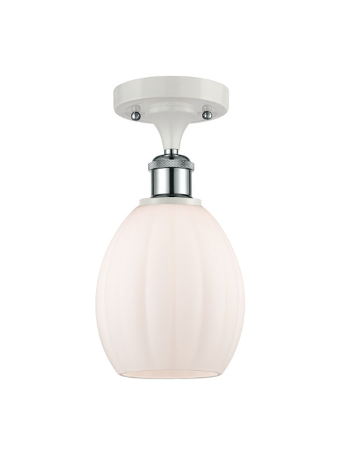 Innovations - 516-1C-WPC-G81 - One Light Semi-Flush Mount - Ballston - White Polished Chrome