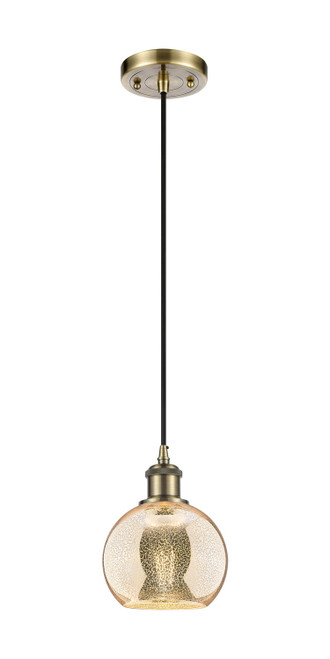 Innovations - 516-1P-AB-G128-6 - One Light Mini Pendant - Ballston - Antique Brass