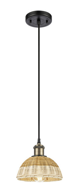 Innovations - 516-1P-BAB-NBD2-75-NAT - One Light Mini Pendant - Ballston - Black Antique Brass