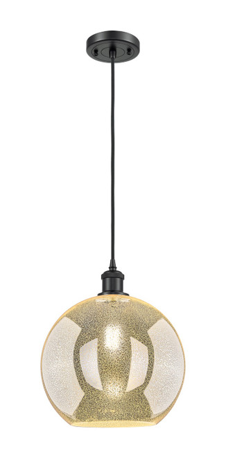 Innovations - 516-1P-BK-G128-12 - One Light Mini Pendant - Ballston - Matte Black