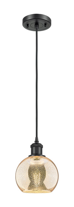 Innovations - 516-1P-BK-G128-6 - One Light Mini Pendant - Ballston - Matte Black