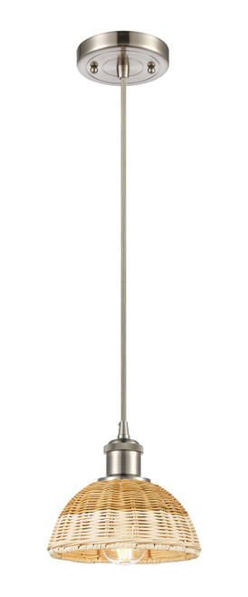 Innovations - 516-1P-SN-NBD2-75-NAT - One Light Mini Pendant - Ballston - Brushed Satin Nickel
