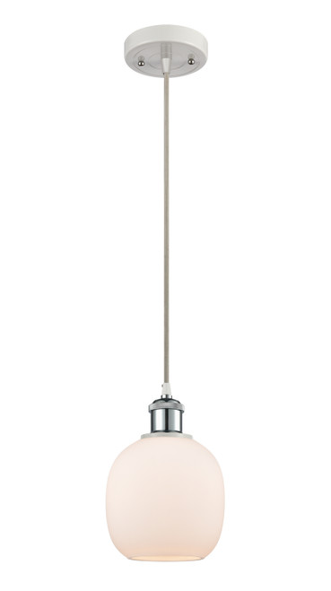 Innovations - 516-1P-WPC-G101-LED - LED Mini Pendant - Ballston - White Polished Chrome