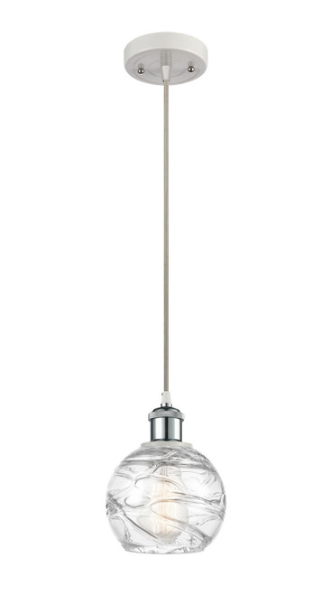 Innovations - 516-1P-WPC-G1213-6-LED - LED Mini Pendant - Ballston - White Polished Chrome