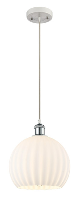 Innovations - 516-1P-WPC-G1217-10WV - LED Mini Pendant - Ballston - White Polished Chrome