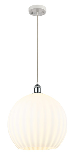 Innovations - 516-1P-WPC-G1217-14WV - LED Pendant - Ballston - White Polished Chrome