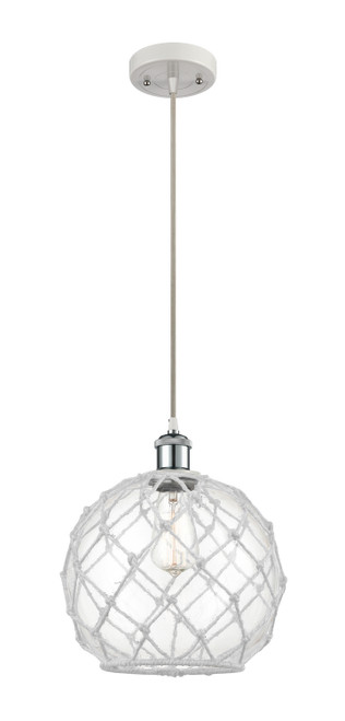 Innovations - 516-1P-WPC-G122-10RW-LED - LED Mini Pendant - Ballston - White Polished Chrome
