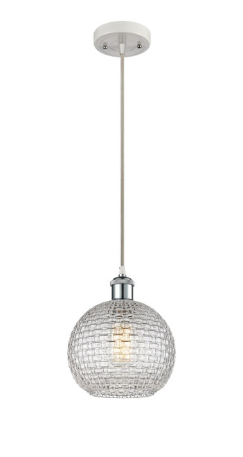 Innovations - 516-1P-WPC-G122C-8CL - One Light Mini Pendant - Ballston - White Polished Chrome