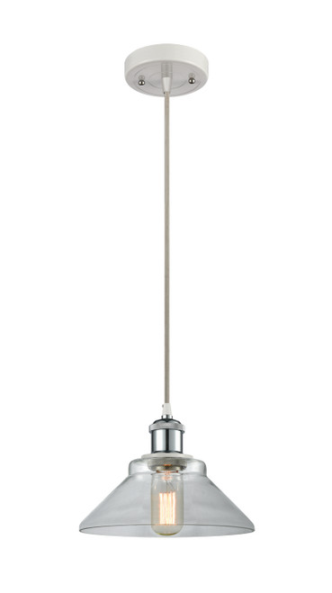 Innovations - 516-1P-WPC-G132-LED - LED Mini Pendant - Ballston - White Polished Chrome