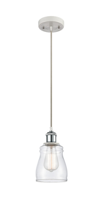 Innovations - 516-1P-WPC-G392 - One Light Mini Pendant - Ballston - White Polished Chrome
