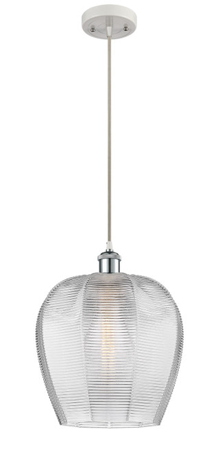 Innovations - 516-1P-WPC-G462-12 - One Light Mini Pendant - Ballston - White Polished Chrome