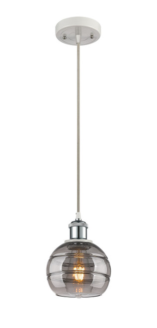 Innovations - 516-1P-WPC-G556-6SM - One Light Mini Pendant - Ballston - White Polished Chrome