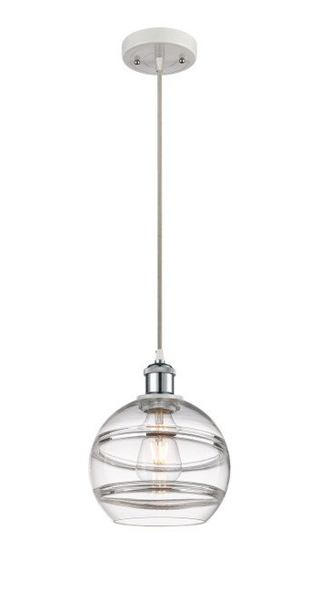Innovations - 516-1P-WPC-G556-8CL - One Light Mini Pendant - Ballston - White Polished Chrome