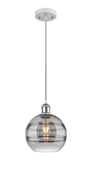 Innovations - 516-1P-WPC-G556-8SM - One Light Mini Pendant - Ballston - White Polished Chrome