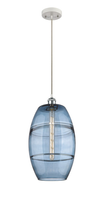 Innovations - 516-1P-WPC-G557-10BL - One Light Mini Pendant - Ballston - White Polished Chrome