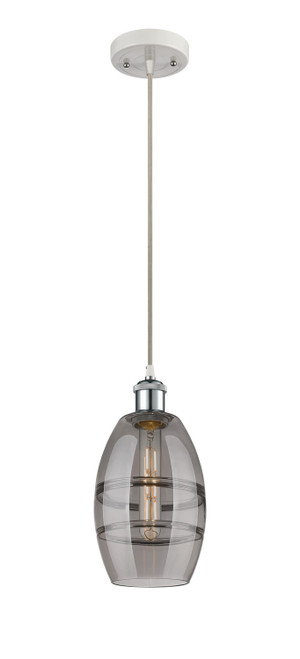 Innovations - 516-1P-WPC-G557-6SM - One Light Mini Pendant - Ballston - White Polished Chrome