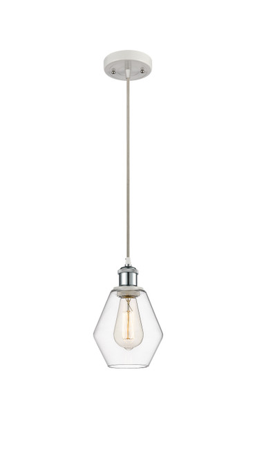 Innovations - 516-1P-WPC-G652-6 - One Light Mini Pendant - Ballston - White Polished Chrome