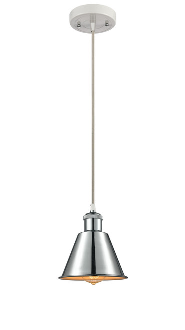 Innovations - 516-1P-WPC-M8-LED - LED Mini Pendant - Ballston - White Polished Chrome