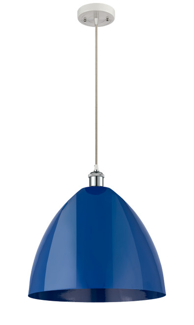 Innovations - 516-1P-WPC-MBD-16-BL-LED - LED Mini Pendant - Ballston - White Polished Chrome