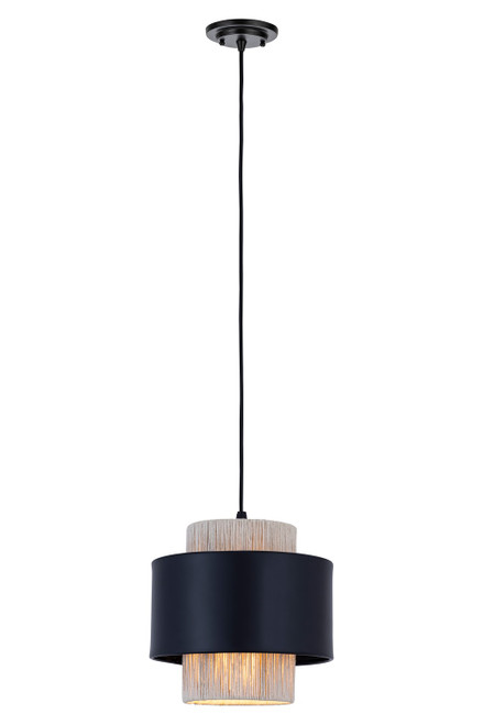 Innovations - 676-1P-BK-8NT - One Light Mini Pendant - Downtown Urban Naturals - Matte Black
