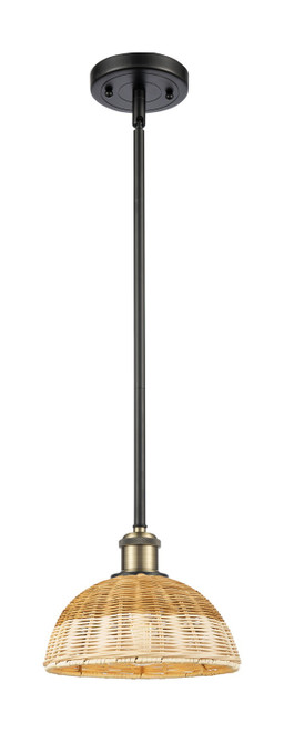 Innovations - 516-1S-BAB-NBD2-9-NAT - One Light Mini Pendant - Ballston - Black Antique Brass