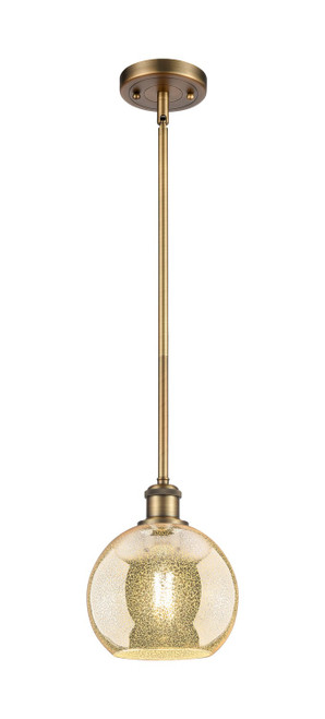 Innovations - 516-1S-BB-G128-8 - One Light Mini Pendant - Ballston - Brushed Brass