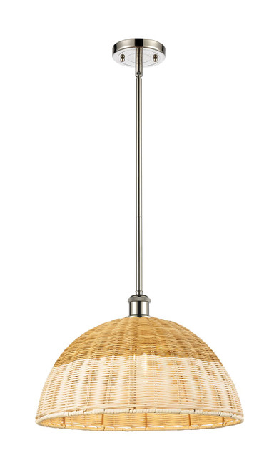 Innovations - 516-1S-PN-NBD2-16-NAT - One Light Mini Pendant - Ballston - Polished Nickel