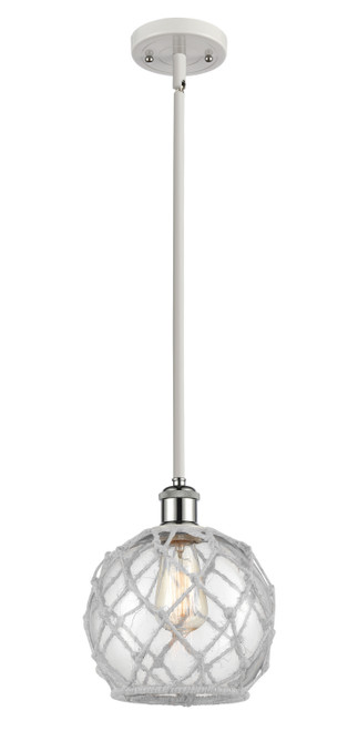 Innovations - 516-1S-WPC-G122-8RW - One Light Mini Pendant - Ballston - White Polished Chrome