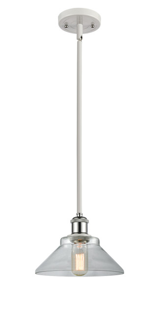 Innovations - 516-1S-WPC-G132 - One Light Mini Pendant - Ballston - White Polished Chrome