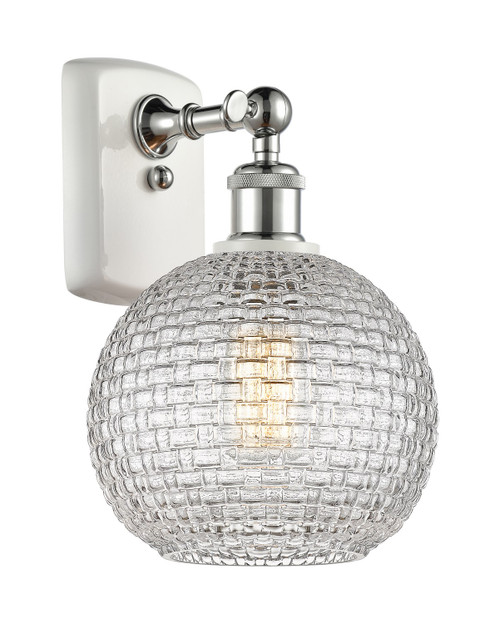 Innovations - 516-1W-WPC-G122C-8CL - One Light Wall Sconce - Ballston - White Polished Chrome