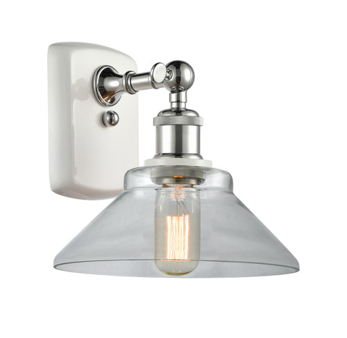 Innovations - 516-1W-WPC-G132 - One Light Wall Sconce - Ballston - White Polished Chrome