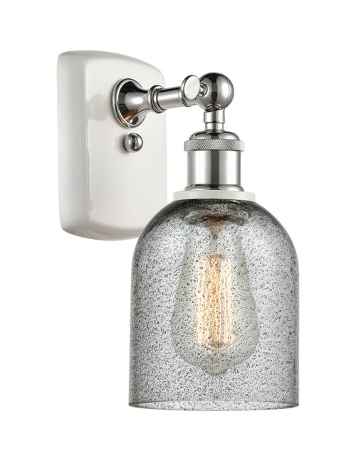 Innovations - 516-1W-WPC-G257 - One Light Wall Sconce - Ballston - White Polished Chrome
