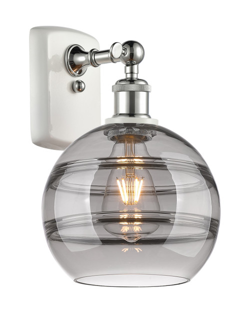 Innovations - 516-1W-WPC-G556-8SM - One Light Wall Sconce - Ballston - White Polished Chrome