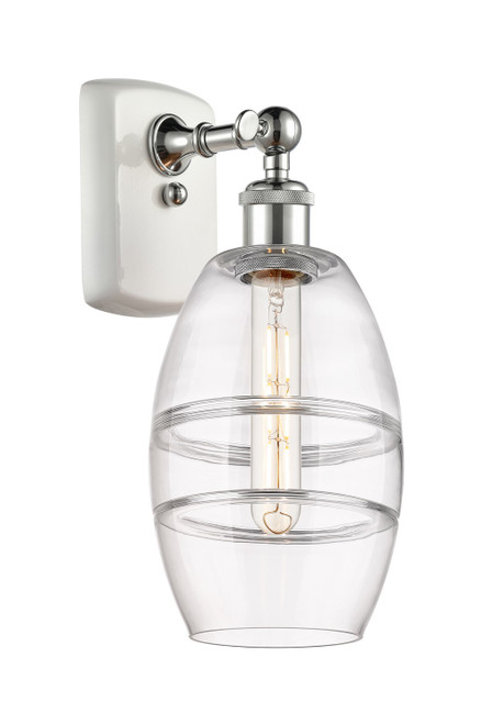 Innovations - 516-1W-WPC-G557-6CL - One Light Wall Sconce - Ballston - White Polished Chrome