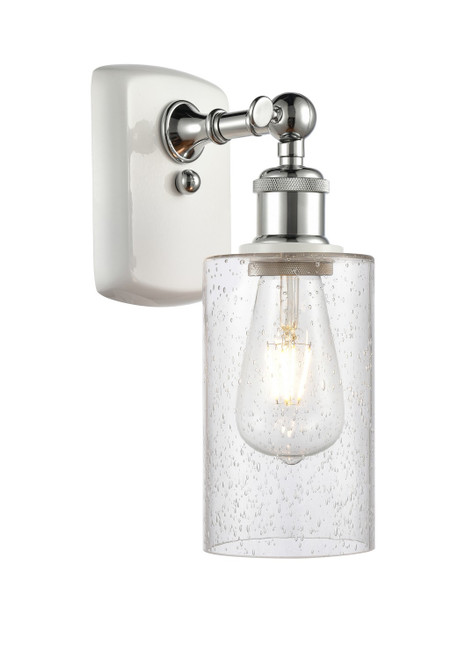 Innovations - 516-1W-WPC-G804 - One Light Wall Sconce - Ballston - White Polished Chrome