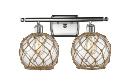manufacturer_finish:Brushed Satin Nickel|manufacturer_glass:Clear Farmhouse Glass with Brown Rope|light_output:220.00lm|color_temperature:2200K|cri:99