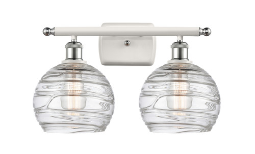 Innovations - 516-2W-WPC-G1213-8 - Two Light Bath Vanity - Ballston - White Polished Chrome