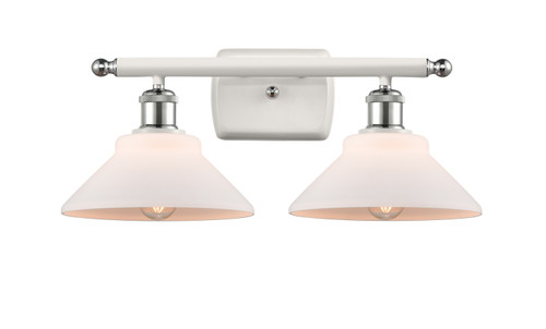 Innovations - 516-2W-WPC-G131 - Two Light Bath Vanity - Ballston - White Polished Chrome