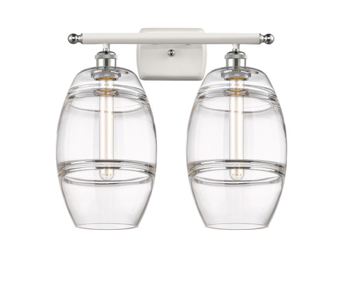 Innovations - 516-2W-WPC-G557-8CL - Two Light Bath Vanity - Ballston - White Polished Chrome