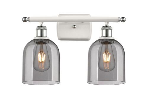 Innovations - 516-2W-WPC-G558-6SM - Two Light Bath Vanity - Ballston - White Polished Chrome