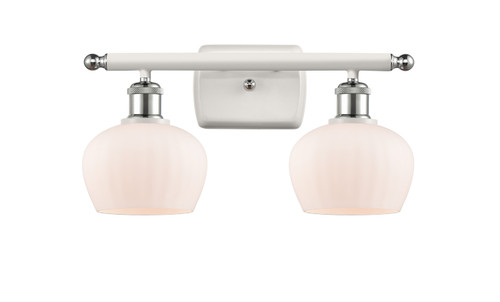 Innovations - 516-2W-WPC-G91 - Two Light Bath Vanity - Ballston - White Polished Chrome